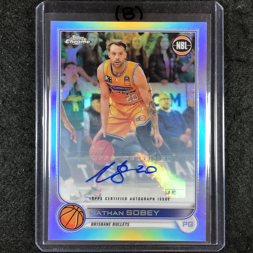 2022-23 Topps Chrome NBL NATHAN SOBEY Base Refractor Auto #19 (B)