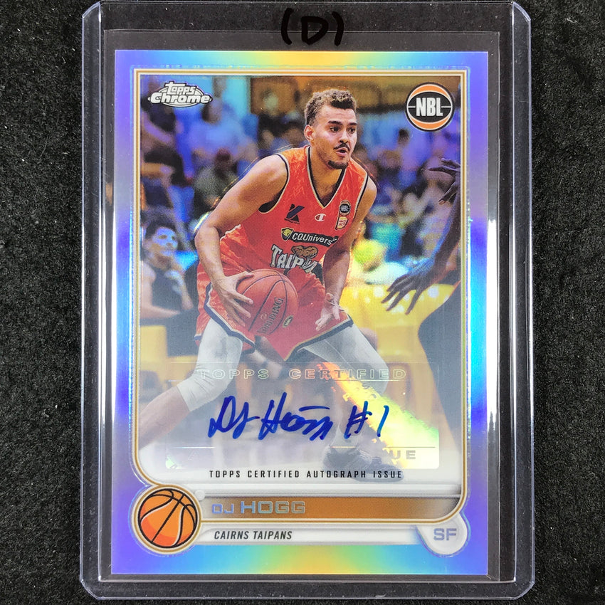 2022-23 Topps Chrome NBL DJ HOGG Base Refractor Auto #25 (D)