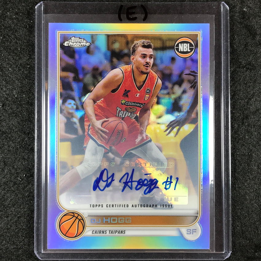 2022-23 Topps Chrome NBL DJ HOGG Base Refractor Auto #25 (E)
