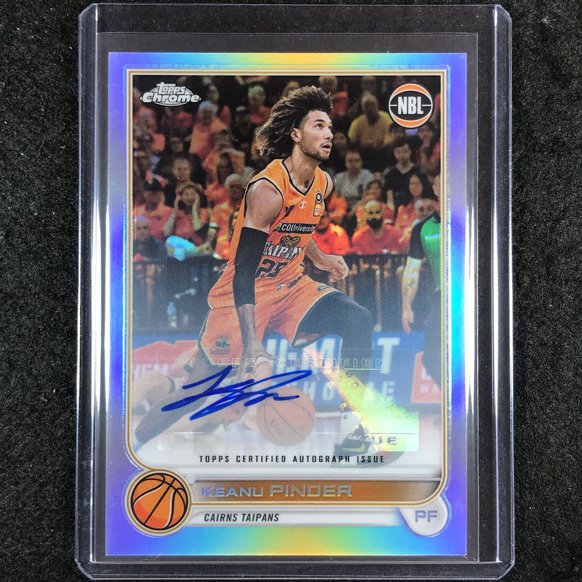 2022-23 Topps Chrome NBL KEANU PINDER Base Refractor Auto #29