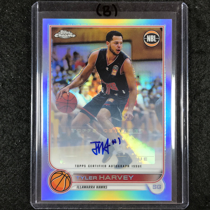 2022-23 Topps Chrome NBL TYLER HARVEY Base Refractor Auto #35 (B)