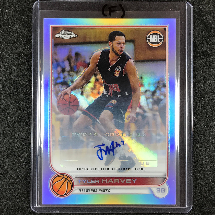 2022-23 Topps Chrome NBL TYLER HARVEY Base Refractor Auto #35 (F)