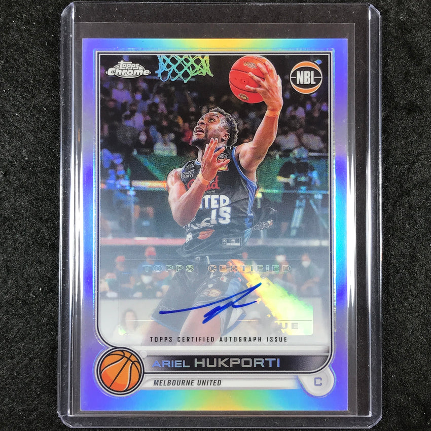 2022-23 Topps Chrome NBL ARIEL HUKPORTI Base Refractor Auto #41
