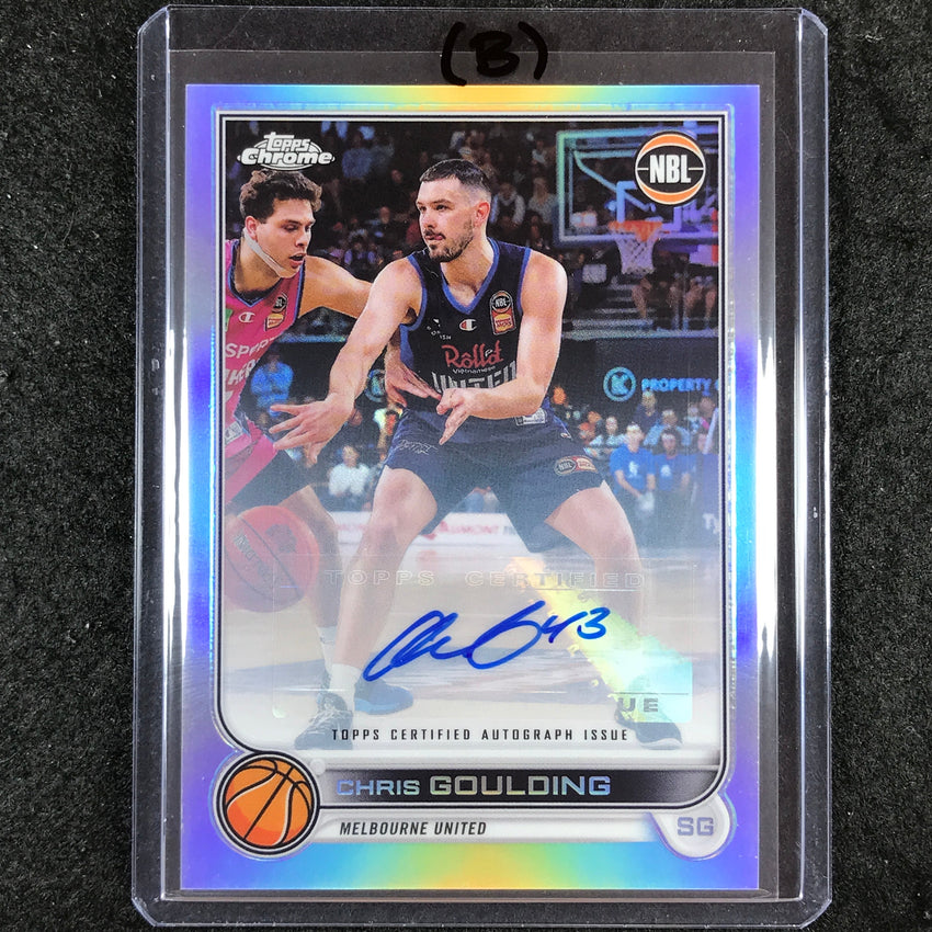 2022-23 Topps Chrome NBL CHRIS GOULDING Base Refractor Auto #43 (B)