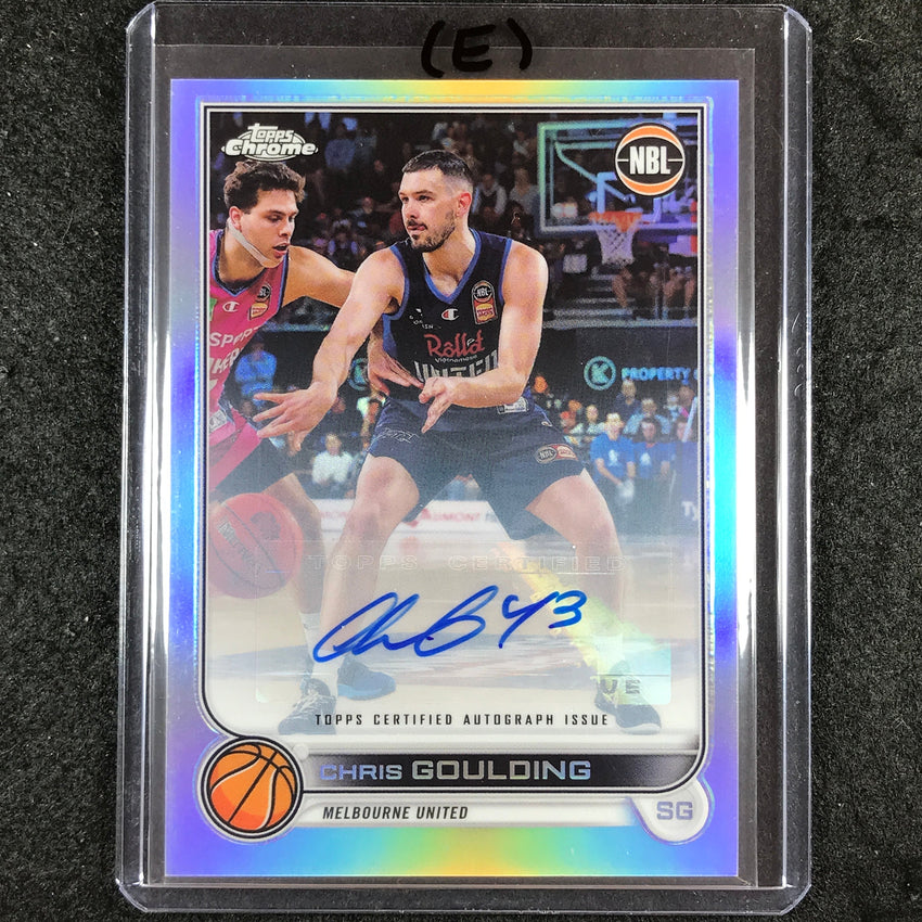 2022-23 Topps Chrome NBL CHRIS GOULDING Base Refractor Auto #43 (E)