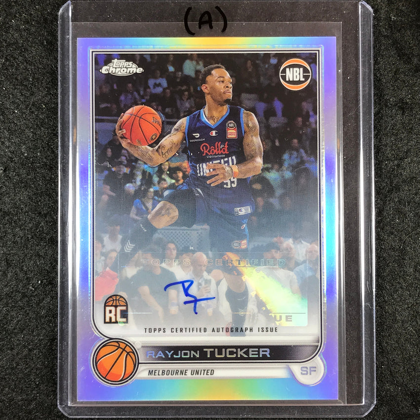 2022-23 Topps Chrome NBL RAYJON TUCKER Base Refractor Rookie Auto #48 (A)