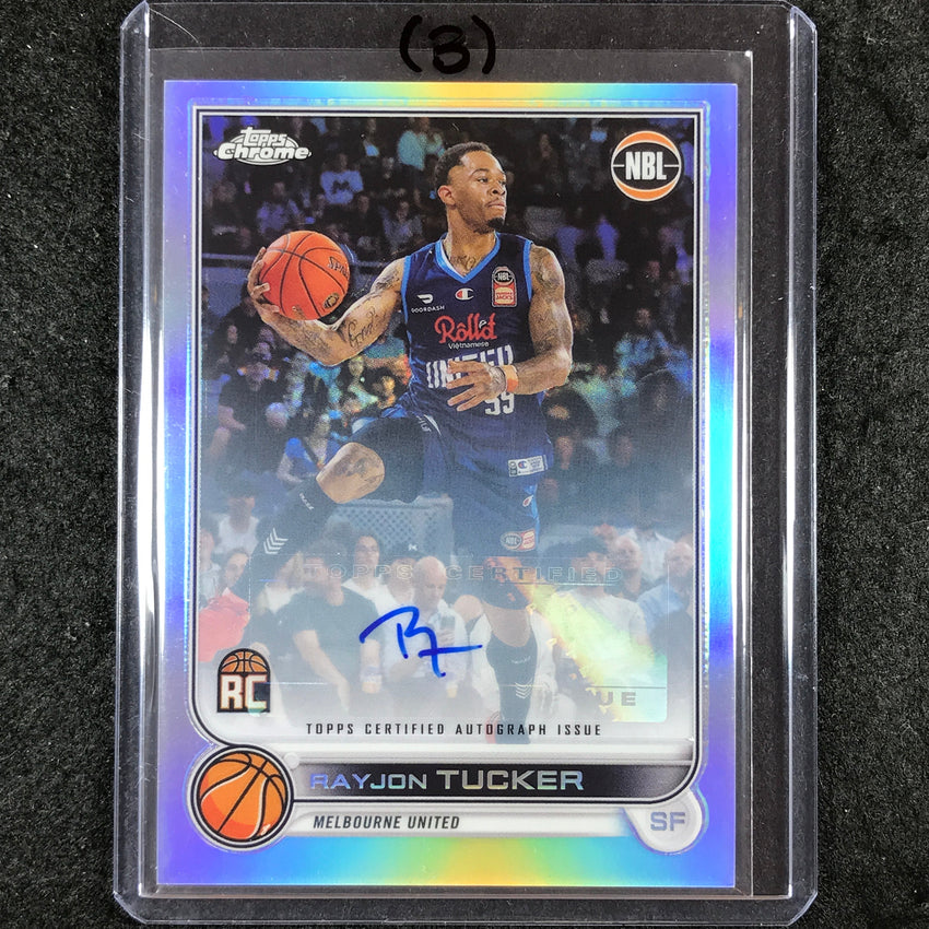 2022-23 Topps Chrome NBL RAYJON TUCKER Base Refractor Rookie Auto #48 (B)
