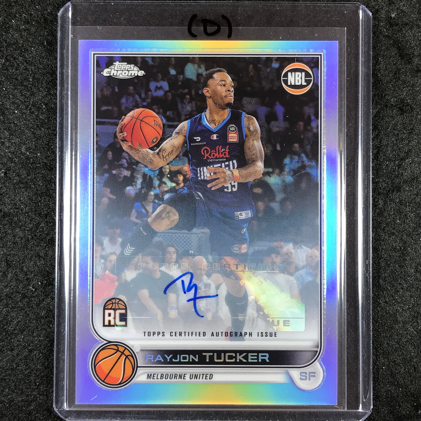 2022-23 Topps Chrome NBL RAYJON TUCKER Base Refractor Rookie Auto #48 (D)
