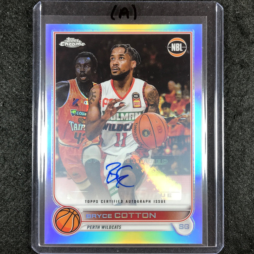 2022-23 Topps Chrome NBL BRYCE COTTON Base Refractor Auto #61 (A)