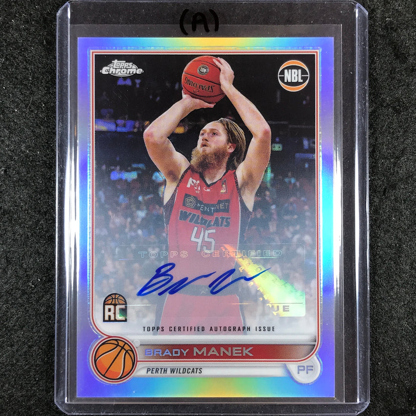 2022-23 Topps Chrome NBL BRADY MANEK Base Refractor Rookie Auto #63 (A)