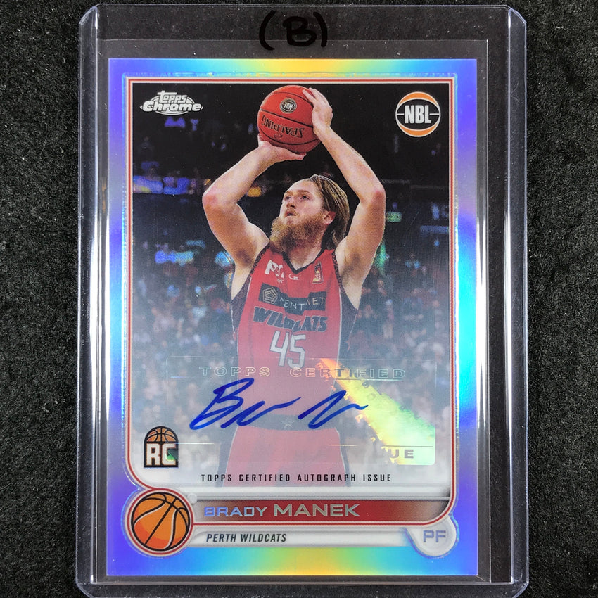 2022-23 Topps Chrome NBL BRADY MANEK Base Refractor Rookie Auto #63 (B)