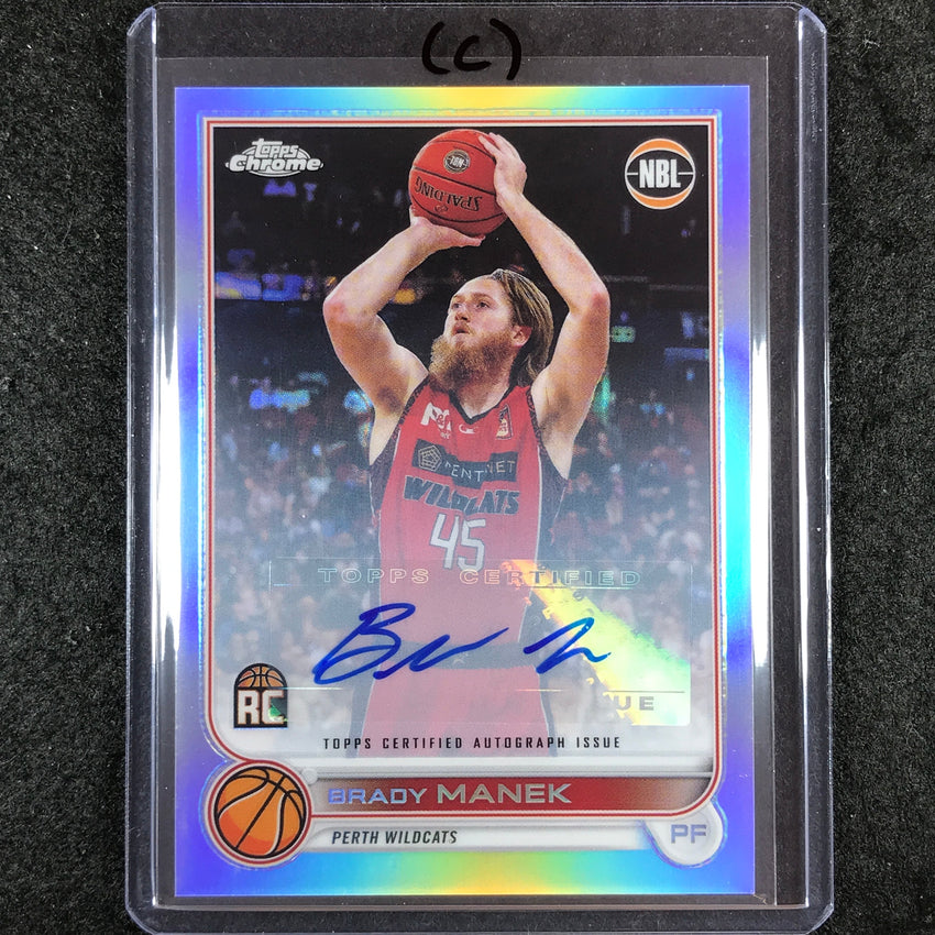 2022-23 Topps Chrome NBL BRADY MANEK Base Refractor Rookie Auto #63 (C)