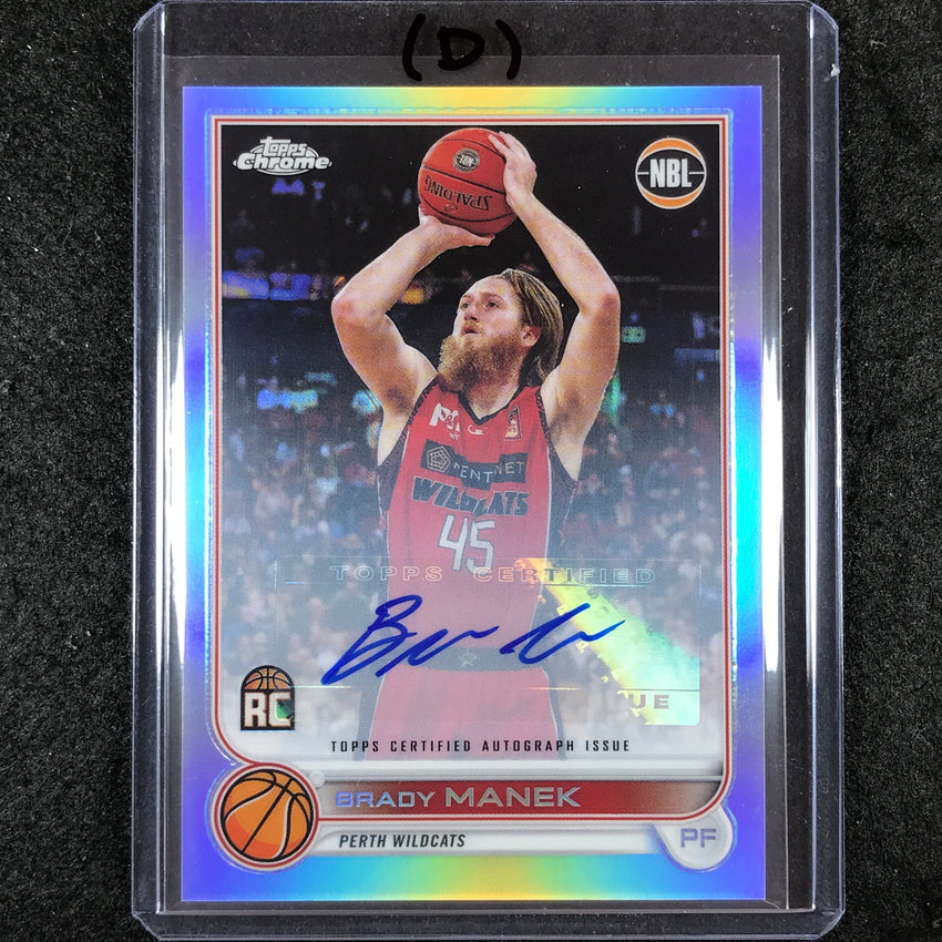 2022-23 Topps Chrome NBL BRADY MANEK Base Refractor Rookie Auto #63 (D)