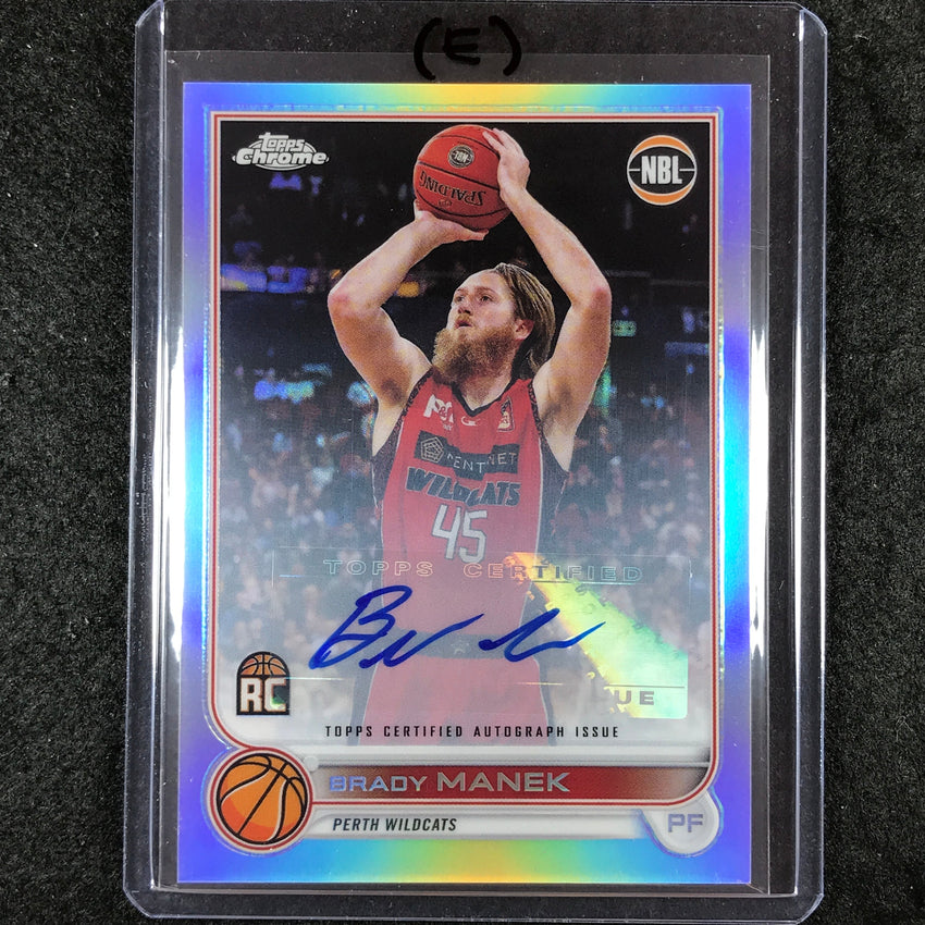 2022-23 Topps Chrome NBL BRADY MANEK Base Refractor Rookie Auto #63 (E)