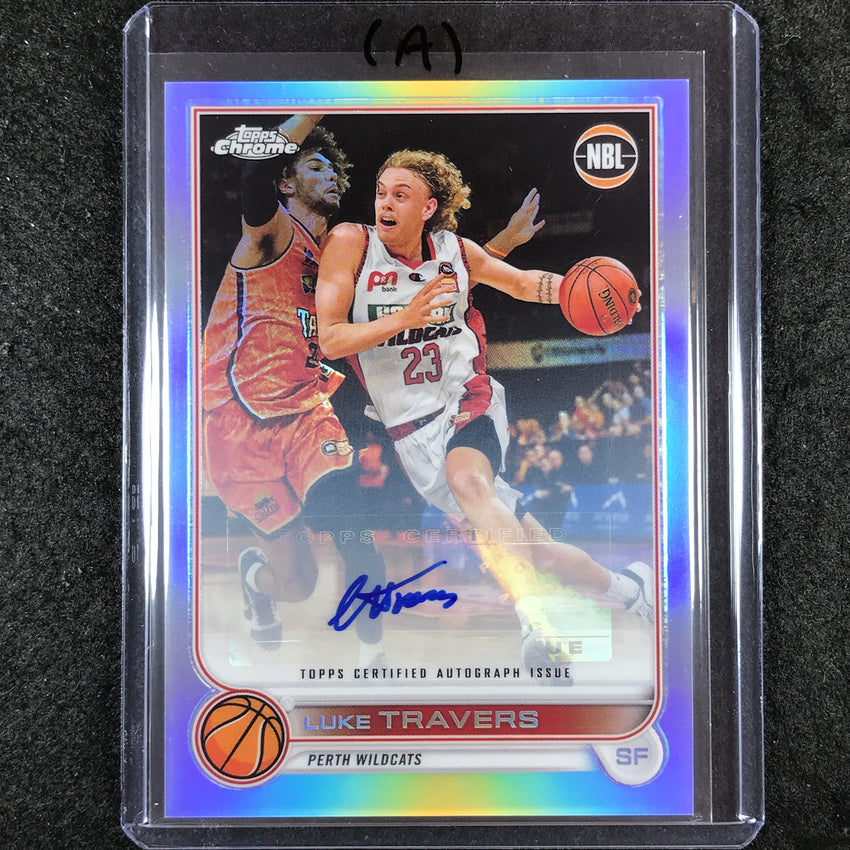 2022-23 Topps Chrome NBL LUKE TRAVERS Base Refractor Auto #67 (A)