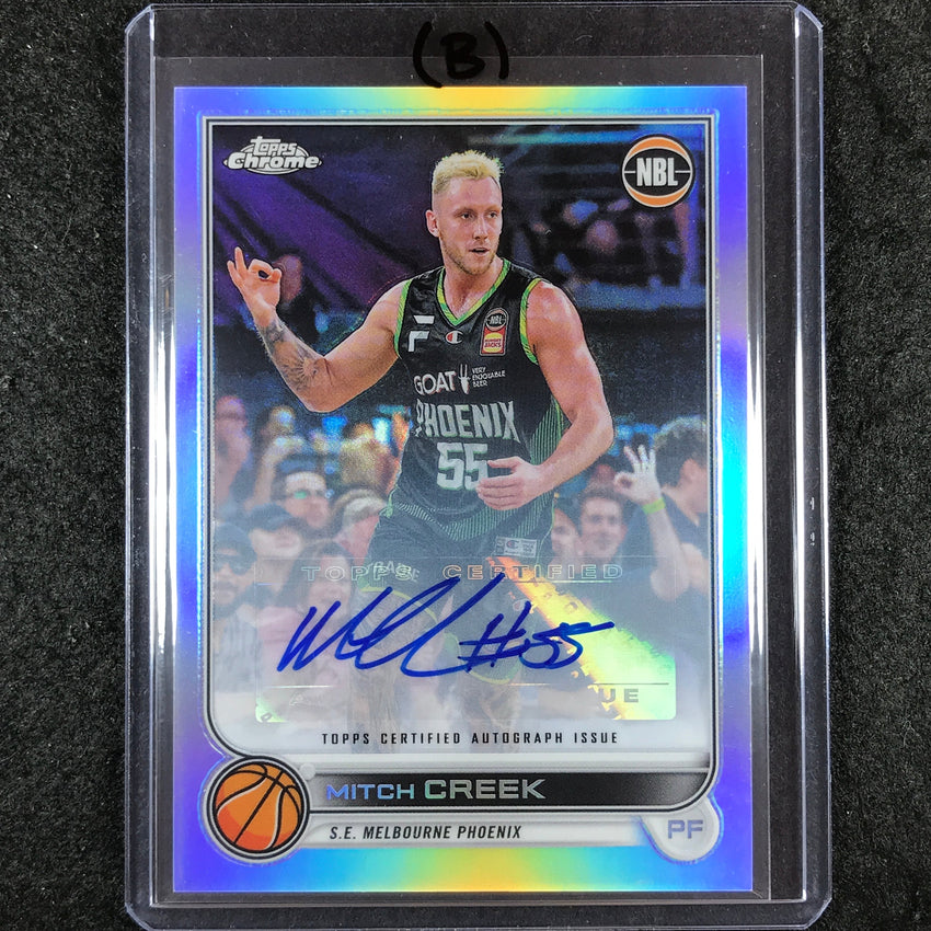2022-23 Topps Chrome NBL MITCH CREEK Base Refractor Auto #74 (B)