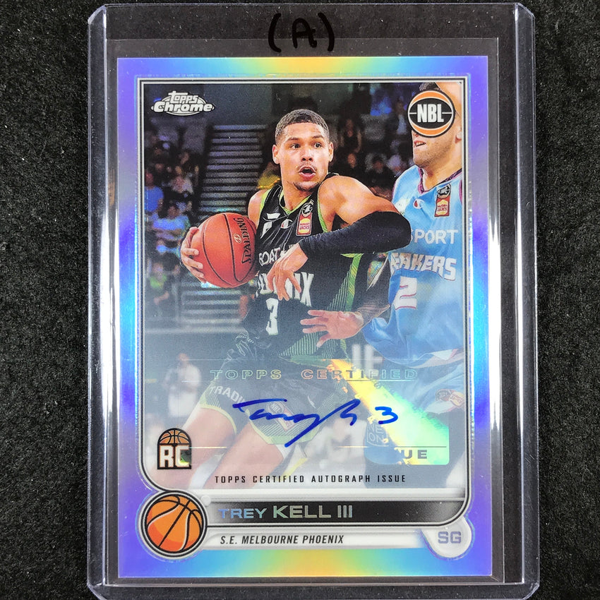 2022-23 Topps Chrome NBL TREY KELL III Base Refractor Rookie Auto #75 (A)