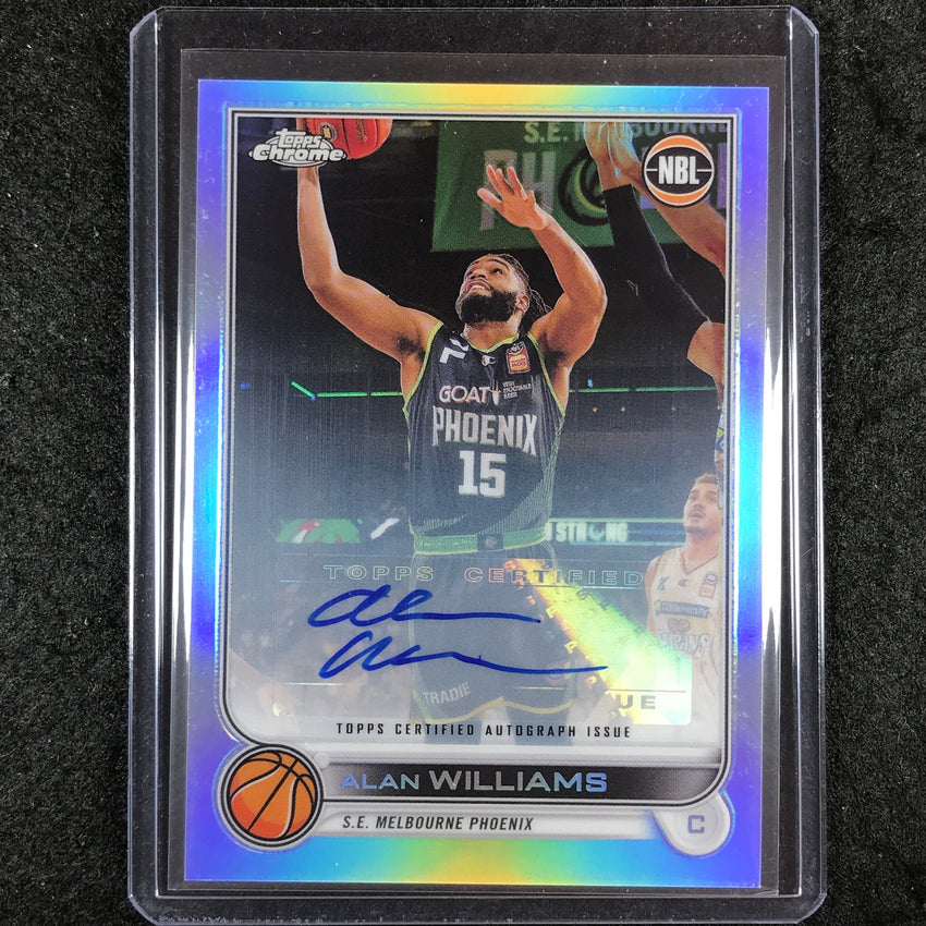 2022-23 Topps Chrome NBL ALAN WILLIAMS Base Refractor Auto #79