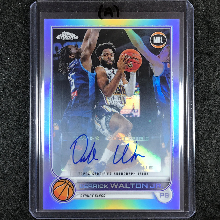 2022-23 Topps Chrome NBL DERRICK WALTON JR. Base Refractor Auto #83 (A)