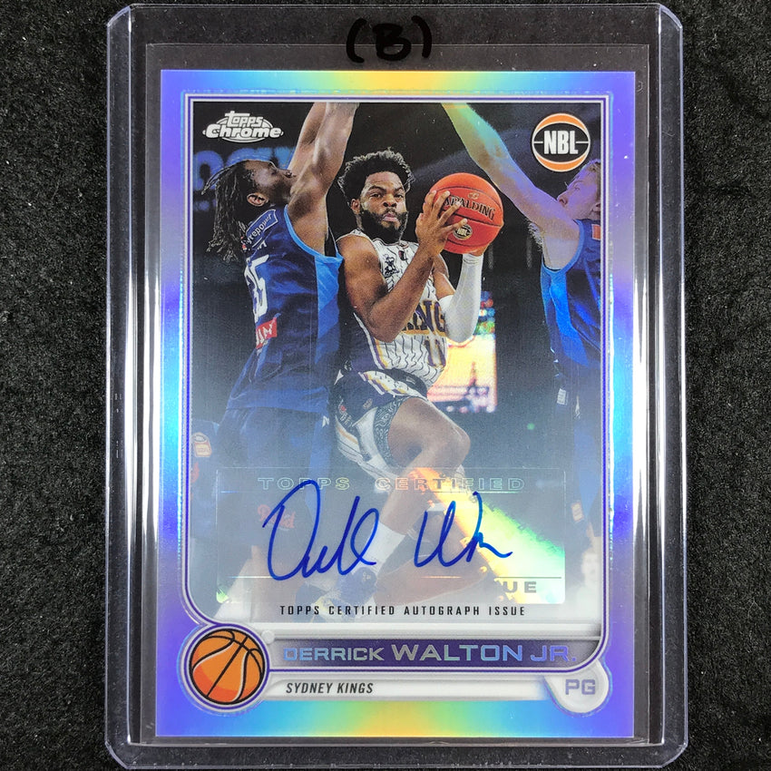 2022-23 Topps Chrome NBL DERRICK WALTON JR. Base Refractor Auto #83 (B)