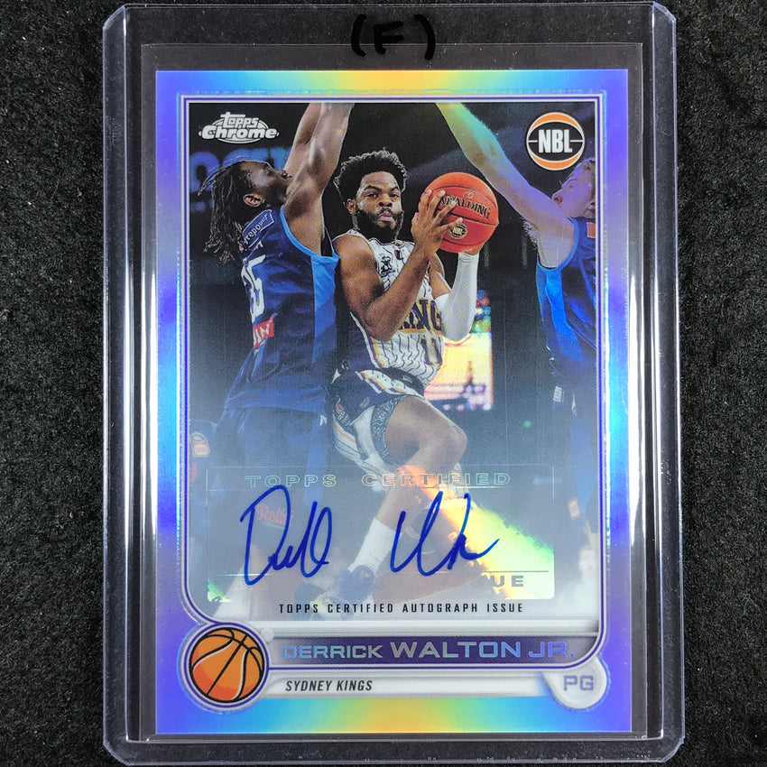 2022-23 Topps Chrome NBL DERRICK WALTON JR. Base Refractor Auto #83 (F)