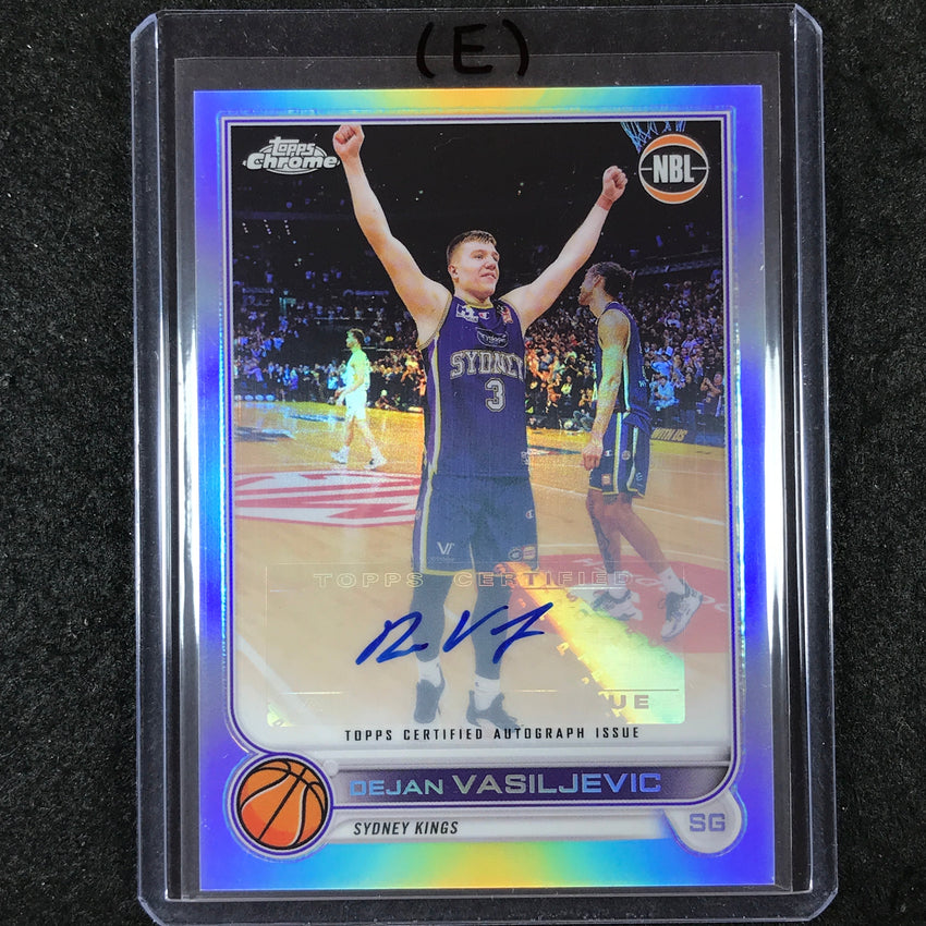 2022-23 Topps Chrome NBL DEJAN VASILJEVIC Base Refractor Auto #84 (E)