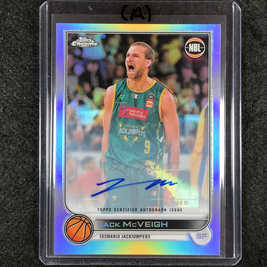 2022-23 Topps Chrome NBL JACK MCVEIGH Base Refractor Auto #97 (A)
