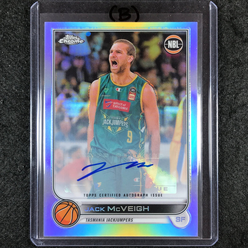 2022-23 Topps Chrome NBL JACK MCVEIGH Base Refractor Auto #97 (B)