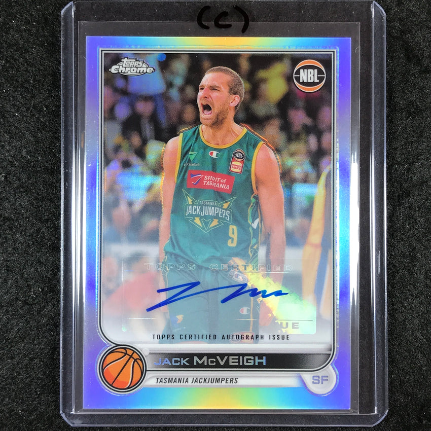 2022-23 Topps Chrome NBL JACK MCVEIGH Base Refractor Auto #97 (C)