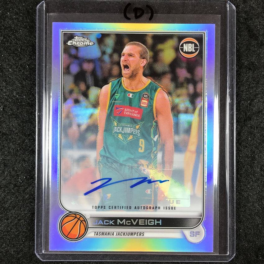 2022-23 Topps Chrome NBL JACK MCVEIGH Base Refractor Auto #97 (D)
