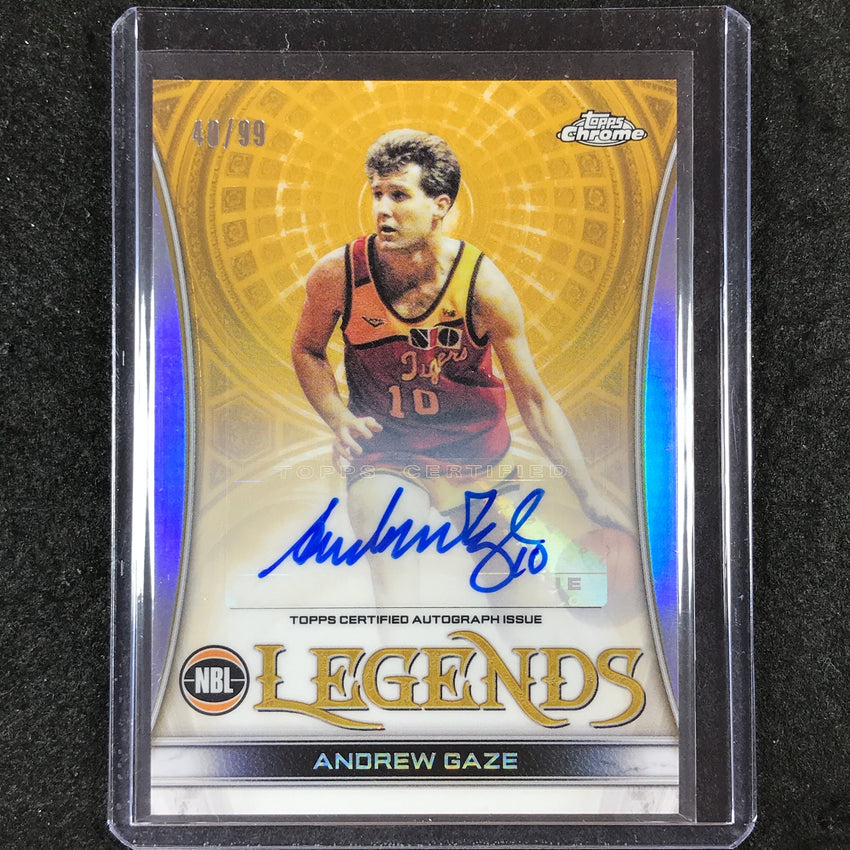 2022-23 Topps Chrome NBL ANDREW GAZE Legends Auto Refractor 40/99