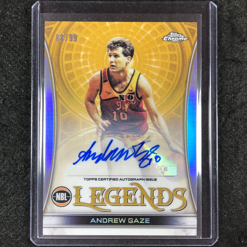 2022-23 Topps Chrome NBL ANDREW GAZE Legends Auto Refractor 88/99
