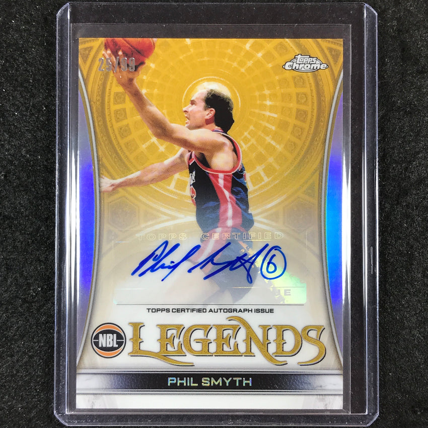 2022-23 Topps Chrome NBL PHIL SMYTH Legends Auto Refractor 25/99