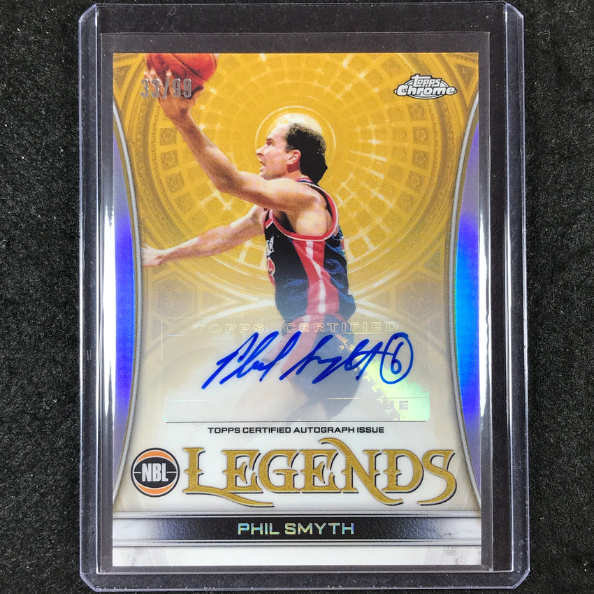 2022-23 Topps Chrome NBL PHIL SMYTH Legends Auto Refractor 33/99