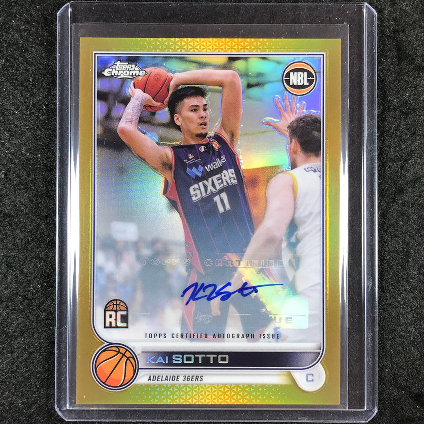 2022-23 Topps Chrome NBL KAI SOTTO Rookie Autographs Gold 27/50