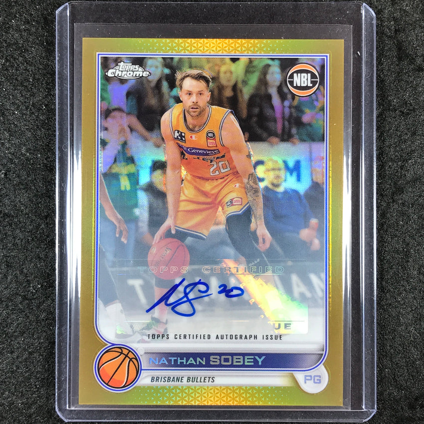 2022-23 Topps Chrome NBL NATHAN SOBEY Autographs Gold 46/50