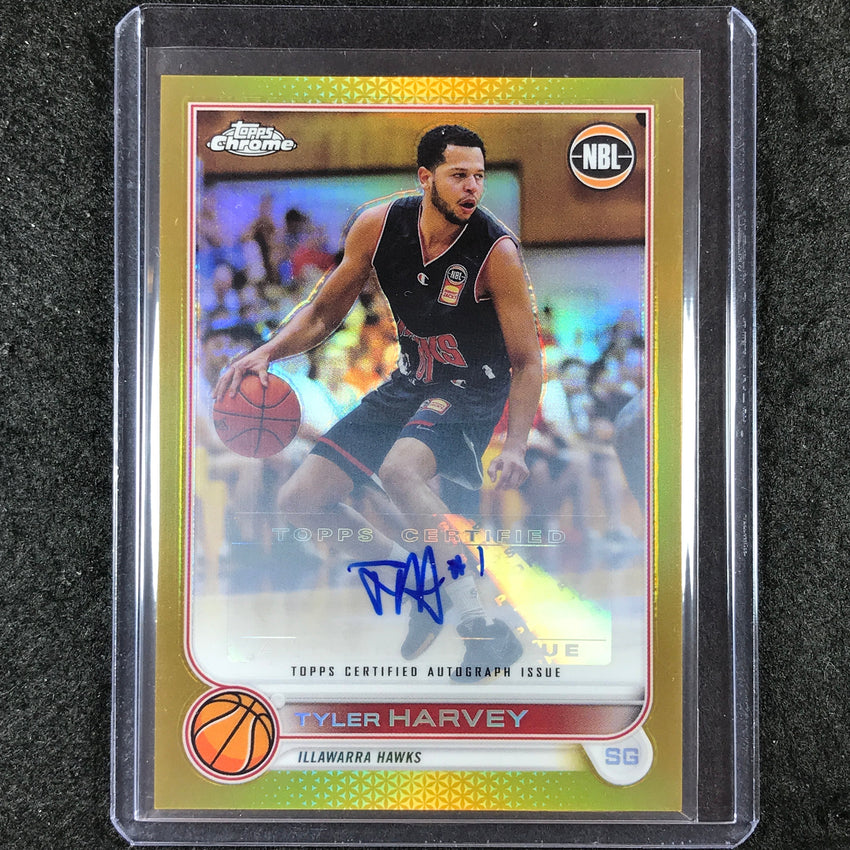 2022-23 Topps Chrome NBL TYLER HARVEY Autographs Gold 12/50