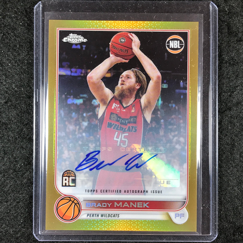 2022-23 Topps Chrome NBL BRADY MANEK Rookie Autographs Gold 42/50