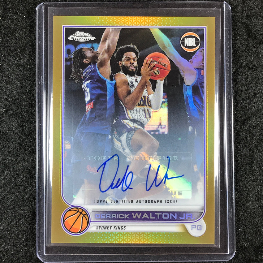 2022-23 Topps Chrome NBL DERRICK WALTON JR. Autographs Gold 40/50