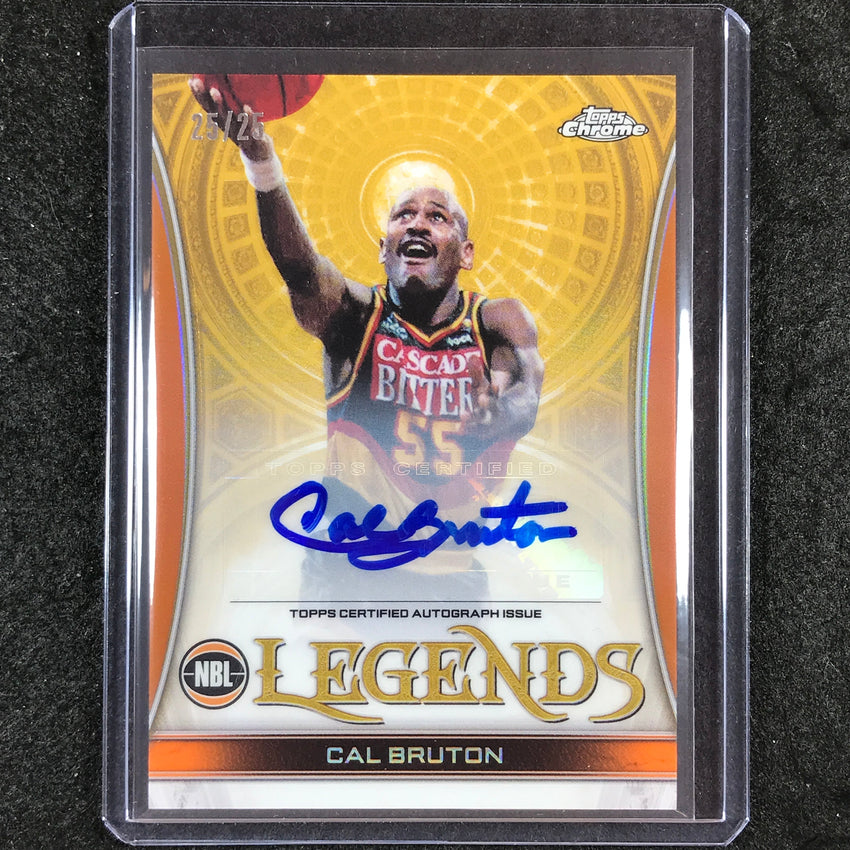 2022-23 Topps Chrome NBL CAL BRUTON Legends Auto Orange 25/25