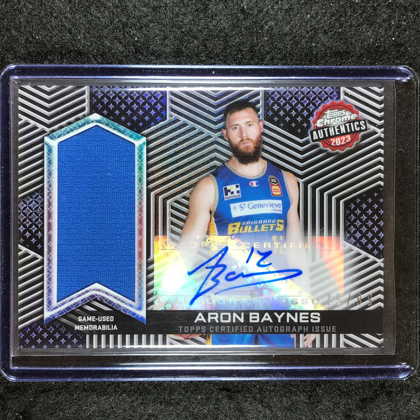 2022-23 Topps Chrome NBL ARON BAYNES Authentics Jersey Auto 75/99