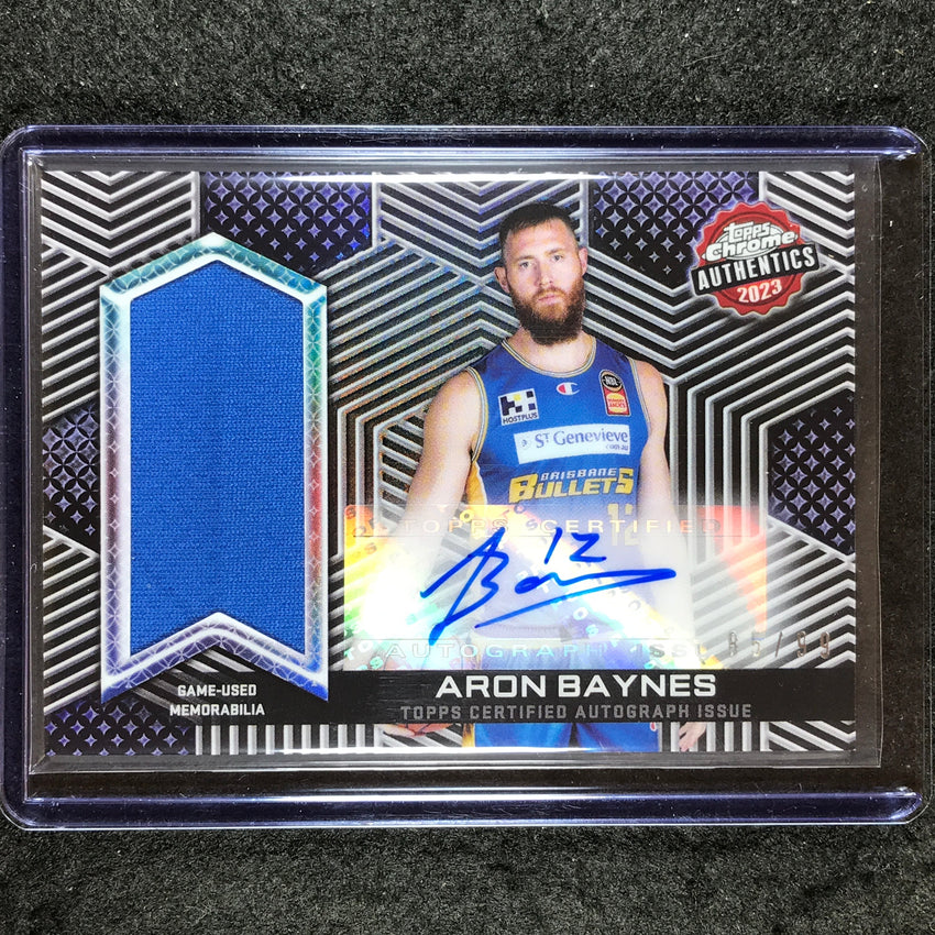 2022-23 Topps Chrome NBL ARON BAYNES Authentics Jersey Auto 85/99