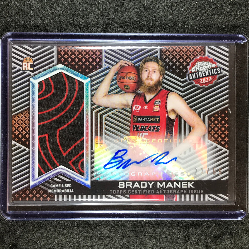 2022-23 Topps Chrome NBL BRADY MANEK Authentics Rookie Jersey Auto 22/99