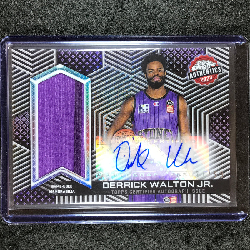 2022-23 Topps Chrome NBL DERRICK WALTON JR. Authentics Jersey Auto 27/99
