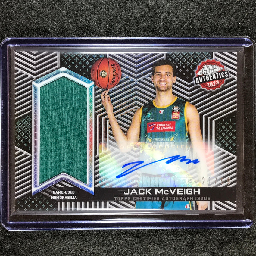 2022-23 Topps Chrome NBL JACK MCVEIGH Authentics Jersey Auto 21/99