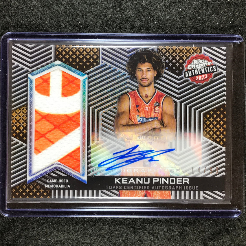 2022-23 Topps Chrome NBL KEANU PINDER Authentics Jersey Auto 14/99