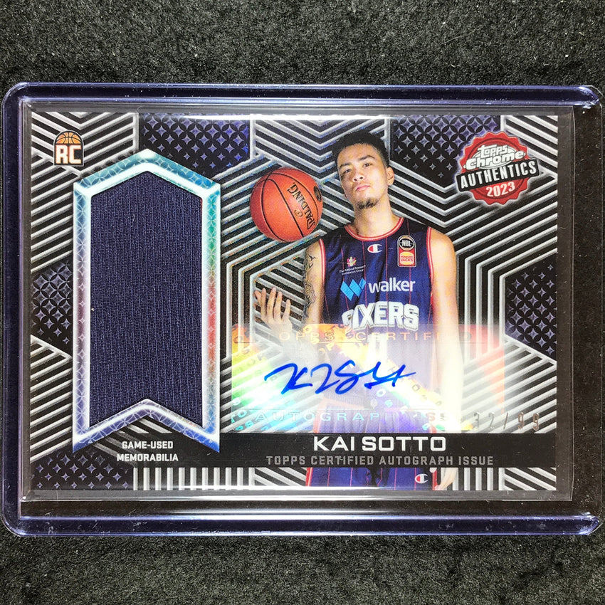 2022-23 Topps Chrome NBL KAI SOTTO Authentics Rookie Jersey Auto 32/99