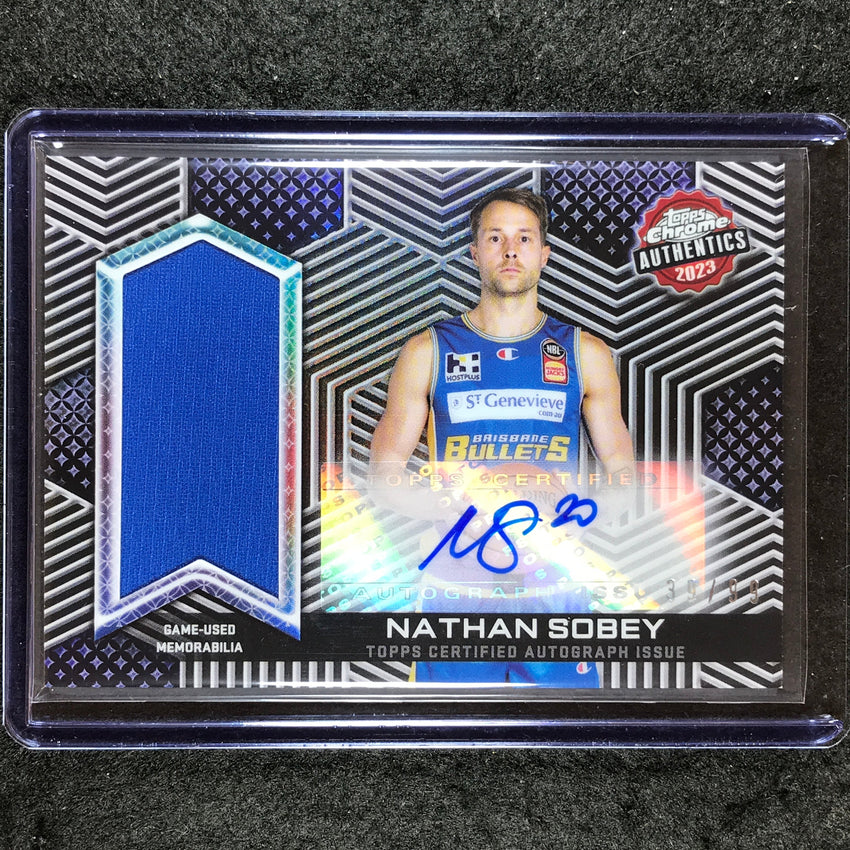 2022-23 Topps Chrome NBL NATHAN SOBEY Authentics Jersey Auto 39/99