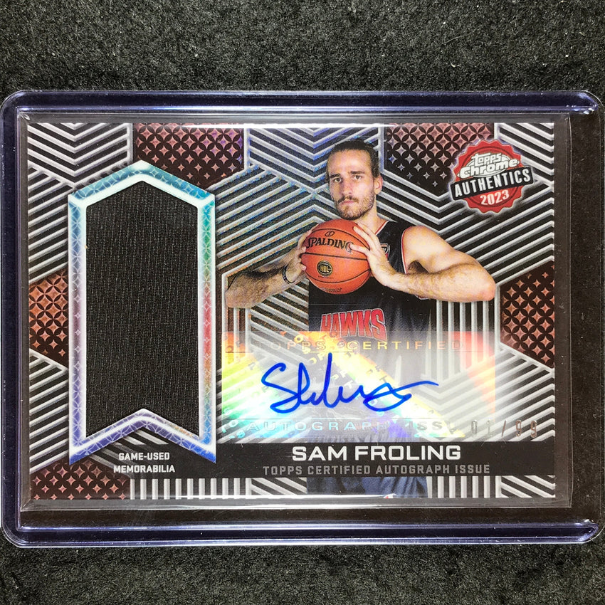 2022-23 Topps Chrome NBL SAM FROLING Authentics Jersey Auto 1/99