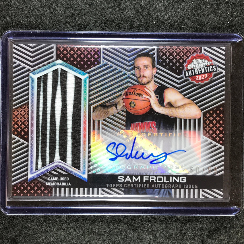 2022-23 Topps Chrome NBL SAM FROLING Authentics Jersey Auto 60/99